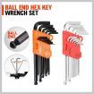 48-Piece Ratchet Wrench Set with Rolling Pouch - Metric SAE Allen Key & Hex Key Spanner Kit