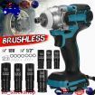 1/2" Cordless Impact Wrench Driver Brushless Rattle Gun For Makita 18V Battery