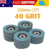 20 PCS 40 Grit Grinding Wheel 5'' 125MM Angle Grinder Flap Sanding Disc AU