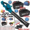 Cordless Garden Leaf Dust Blower Handheld For Makita With 2Battery & Charger 36V