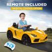 ROVO KIDS Lamborghini Inspired Ride-On Car, Remote Control, Battery Charger, Yellow