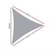 Instahut Waterproof Shade Sail Shade cloth Triangle Canopy 220GSM 4x4x4m