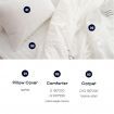 Saesom Flua Snow Comforter Set Double Cool Quilt Bedspread WHITE