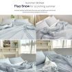 Saesom Flua Snow Comforter Set Double Cool Quilt Bedspread WHITE