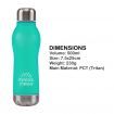 Mineral Maker MORBIDO Alkaline Filter Water Bottle + a Mineral Stone Pouch GREEN