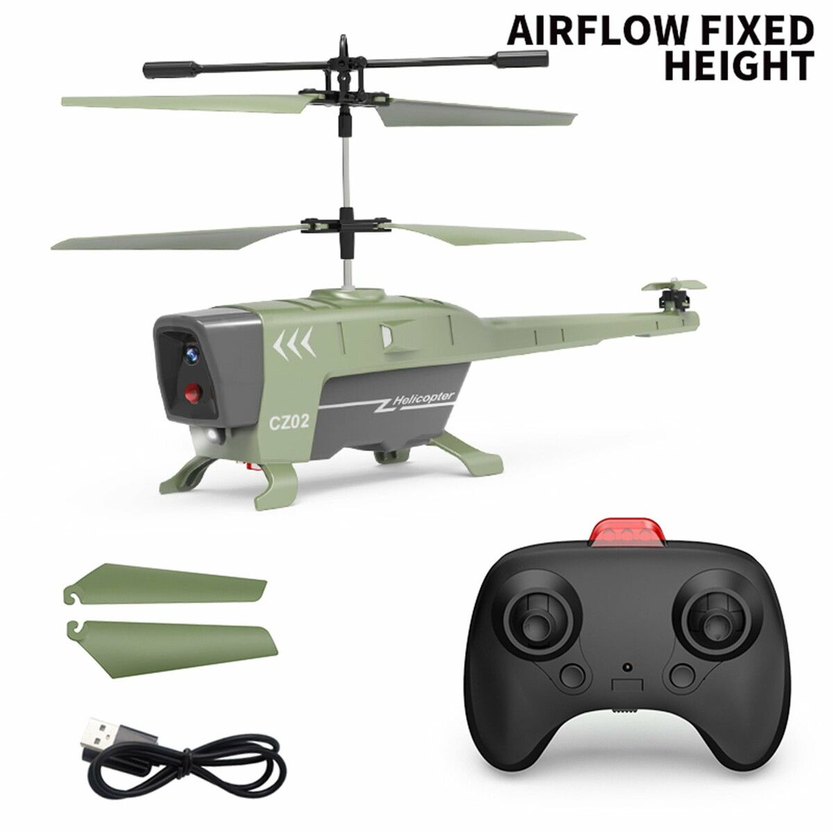 3.5 Access RC Helicopter for Kids,Induction Obstacle Avoidance Auto-Hovering One Key Star Helicopter Gift for Boys Girls (Green)