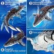 Mosasaurus Toys, Upgrade Remote Control Water Toy for Kids Ages 4-8, RC Dino with Light and Spray Water for Swimming Bath Lake Ocean Christmas Birthday Gift