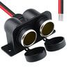 Dual Cigarette Lighter Socket Waterproof 12V Power Outlet for Car Marine Boat Rv ATV Truck Motorcycle