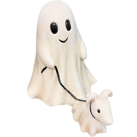 New Halloween Ghost Walking Dog Statue - Spooky Ghost Dog Figurine