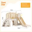 7 in 1 Kids Slide Set Ladder Steps Basketball Hoop Playground Activity Centre Telescope Ring Toss Tunnel Indoor Outdoor Toy Playset