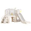 7 in 1 Kids Slide Set Ladder Basketball Hoop Playground Telescope Steps Activity Centre Tunnel Ring Toss Indoor Outdoor Playset Toy