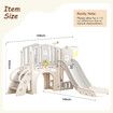 7 in 1 Kids Slide Set Ladder Basketball Hoop Playground Telescope Steps Activity Centre Tunnel Ring Toss Indoor Outdoor Playset Toy