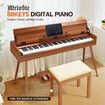 Melodic Keyboard Electric Digital Piano Hammer Action 88 Key Weighted 128 Polyphony Wood Colour