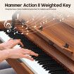 Melodic Keyboard Electric Digital Piano Hammer Action 88 Key Weighted 128 Polyphony Wood Colour