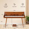 Melodic Keyboard Electric Digital Piano Hammer Action 88 Key Weighted 128 Polyphony Wood Colour