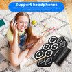 9 Pads Electronic Drum Set Electric Drumsticks USB MIDI Roll Up Practice Portable Musical Instrument Stereo Speaker Headphone Jack Beginner Kids Pedals