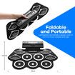 9 Pads Electronic Drum Set Electric Drumsticks USB MIDI Roll Up Practice Portable Musical Instrument Stereo Speaker Headphone Jack Beginner Kids Pedals