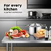 Kitchen Work Bench Stainless Steel Countertop Food Prep Table Island Cart Rolling Trolley with Wheels Benchtop Storage 430 Commercial 182.9x61cm