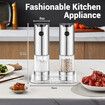 Kitchen Salt and Pepper Grinder Set Stainless Steel Electric Spice Mill Shaker Blender Refillable Automatic Ceramic Grinding Battery Powered 2 Pieces