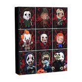 2024 Halloween Doll Advent Calendar With 24 collectible dolls, Scary Halloween Doll Collectible Horror Figures Gift, H