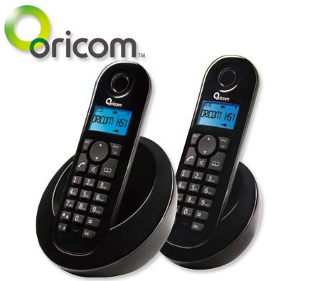 Oricom M900-2 DECT Digital Cordless Phone with Answering System, Hands-free Speakerphone, Caller ID - Black