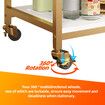 Kitchen Island Trolley Portable Bar Cart Wine Rack Drinks Glass Bottle Holder Shelf Storage Organizer Coffee Tea Liquor Serving Utility Stand on Wheels