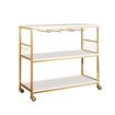 Kitchen Island Trolley Portable Bar Cart Wine Rack Drinks Glass Bottle Holder Shelf Storage Organizer Coffee Tea Liquor Serving Utility Stand on Wheels