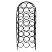 Freestanding Wine Rack Floor Bottle Storage Holder Black Metal Modern Vertical Corner Stand Up Shelf Display for Home Cellar Bar