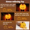 Cute Pumpkin Silicone Night Light, Colorful, Dimmable, Rechargeable, Nursery Lamp for Halloween, Breastfeeding, Room Decoration,