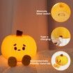 Cute Pumpkin Silicone Night Light, Colorful, Dimmable, Rechargeable, Nursery Lamp for Halloween, Breastfeeding, Room Decoration,