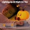 Cute Pumpkin Silicone Night Light, Colorful, Dimmable, Rechargeable, Nursery Lamp for Halloween, Breastfeeding, Room Decoration,