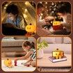 Cute Pumpkin Silicone Night Light, Colorful, Dimmable, Rechargeable, Nursery Lamp for Halloween, Breastfeeding, Room Decoration,