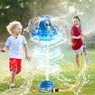 Water Rocket Launcher Sprinkler for Kids,Outdoor Water Toys for Ages 3+,Summer Backyard Outside Game,Birthday for Boys Girls,Blue