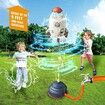 Sprinkler Rocket Launcher,Outdoor Water Toys for Kids,Summer Outside Game,Holiday Birthday Ideas for Boys Girls Age 3+ Year Old,Gray