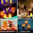 LED Flame Effect Light, USB Rechargeable Fire Flame Effect Night Light, Desk Light Lamp with Magnetic Base for Christmas Halloween Bar Party