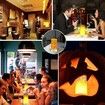 LED Flame Effect Light, USB Rechargeable Fire Flame Effect Night Light, Desk Light Lamp with Magnetic Base for Christmas Halloween Bar Party