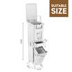 32L 3 Tiers Rubbish Bin Pedal Step Dustbin Recycle Garbage Kitchen Trash Can Waste Sorting Bucket Slim Trashcan Sorter Office Indoor with Wheels