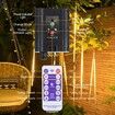 Solar Meteor Shower Lights 10 Tubes 30cm 6.6m Remote Waterproof String Lights Party Wedding Tree Halloween Christmas Outdoor Decorations Col.Blue