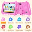 7 inch Android 11 Kids Tablet 2GB RAM 32GB ROM with WiFi, Bluetooth, Control Pre-Installed Apps, Dual Camera (Pink)