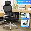 NEADER Ergonomic Mesh Office Chair Computer Desk Armchair Adjustable High Back Swivel Executive Work Gamer Modern Comfortable Seating Black White