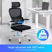 NEADER Ergonomic Mesh Office Chair Computer Desk Armchair Adjustable High Back Swivel Executive Work Gamer Modern Comfortable Seating Black White