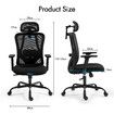 NEADER Ergonomic Mesh Office Chair Black Desk Computer Armchair Swivel Adjustable High Back Executive Gamer Work Comfortable Seating