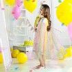 Princess Dress Up Clothes for Little Girl,11Pcs Princess Cape with Crown,Princess Dresses for Girl Age3+ Birthday Gift (Yellow)