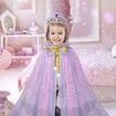 Princess Dress Up Clothes for Little Girl,11Pcs Princess Cape with Crown,Princess Dresses for Girl Age3+ Birthday Gift (Purple)