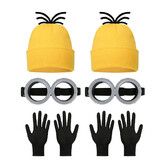 Halloween Costume Accessories with Hat Goggles Gloves Funny Costume Cosplay (6 Pcs)