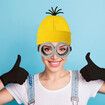 Halloween Costume Accessories with Hat Goggles Gloves Funny Costume Cosplay (6 Pcs)