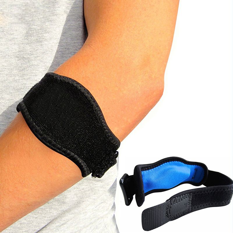 2 Pcs Elbow Brace for Tennis and Golf Elbow, Adjustable and Versatile for Men and Women with Velcro, Dark Blue