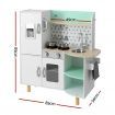 Keezi Kids Wooden Pretend Kitchen Play Sets Cooking Toys Oven Fridge 85CM Green