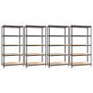 5-Layer Shelves 4 pcs Anthracite Steel&Engineered Wood