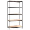 5-Layer Shelves 4 pcs Anthracite Steel&Engineered Wood